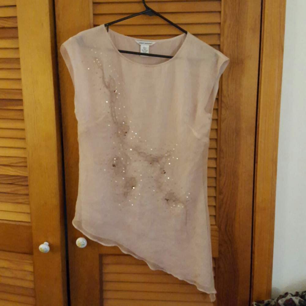 Pink Flutter Silk Blouse